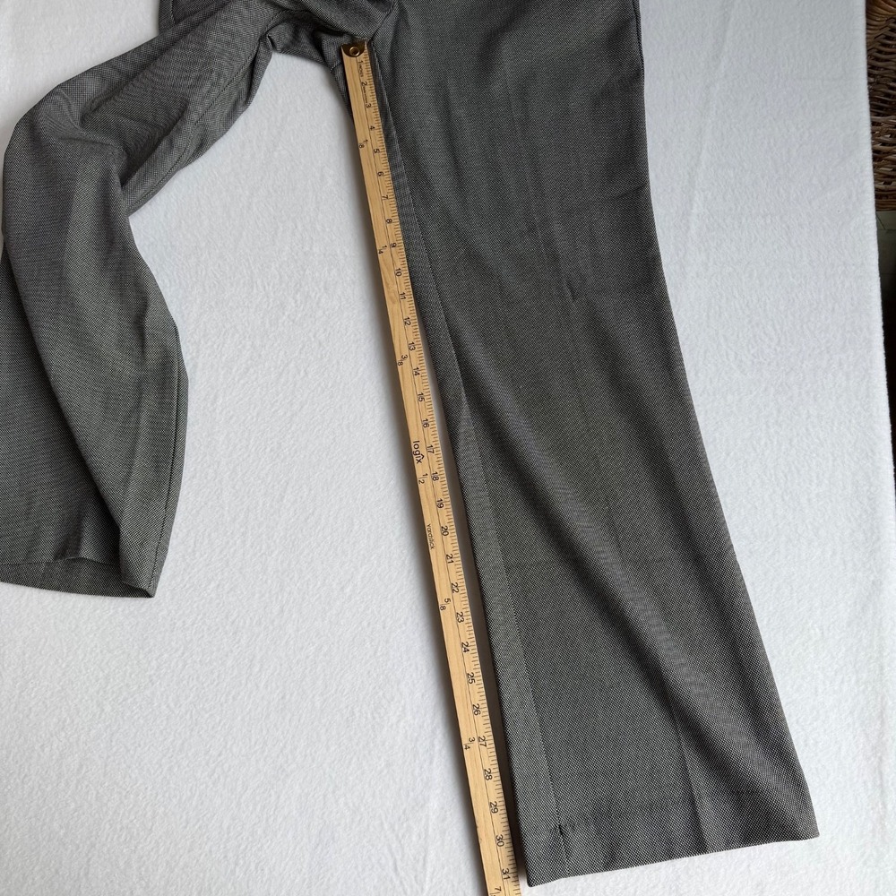 LOFT Marisa Trouser Pants Women Size 10 Black White Career Stretch Straight - Picture 7 of 8